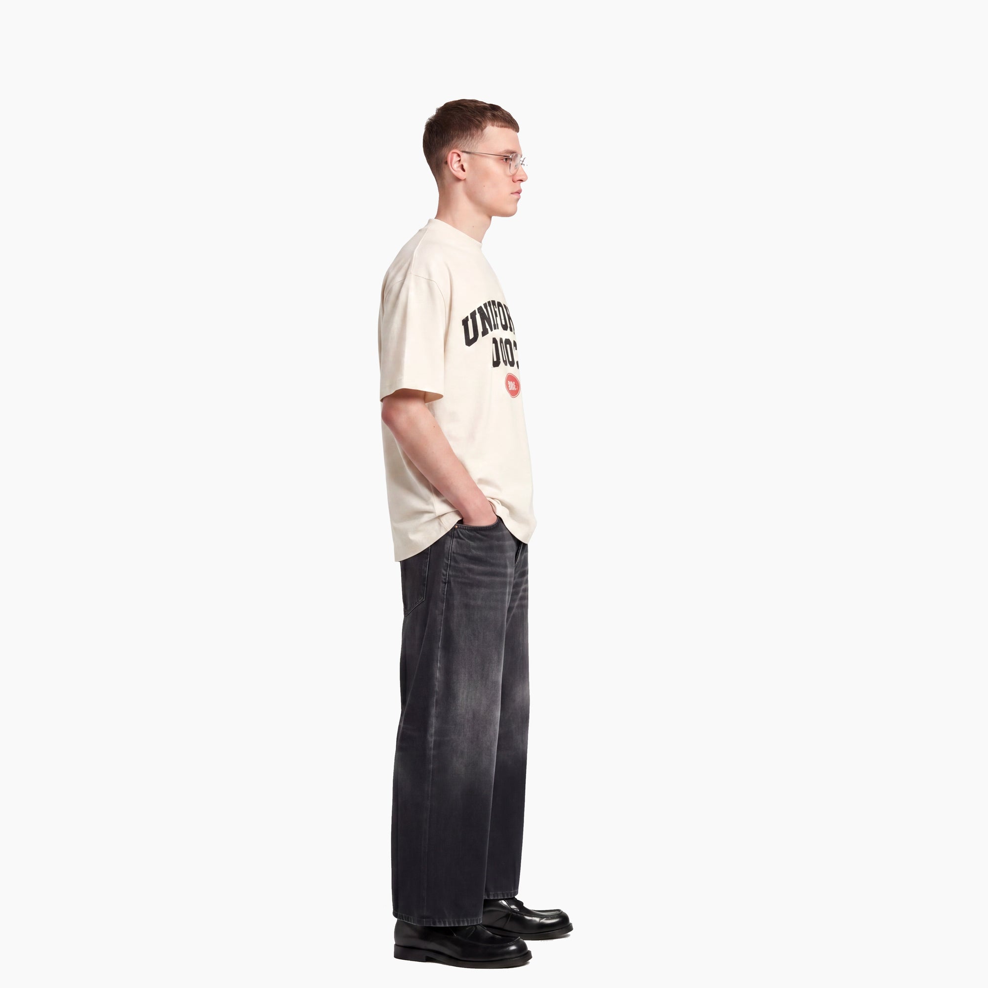 OOOC Uniform Printed T-Shirt – Bone White