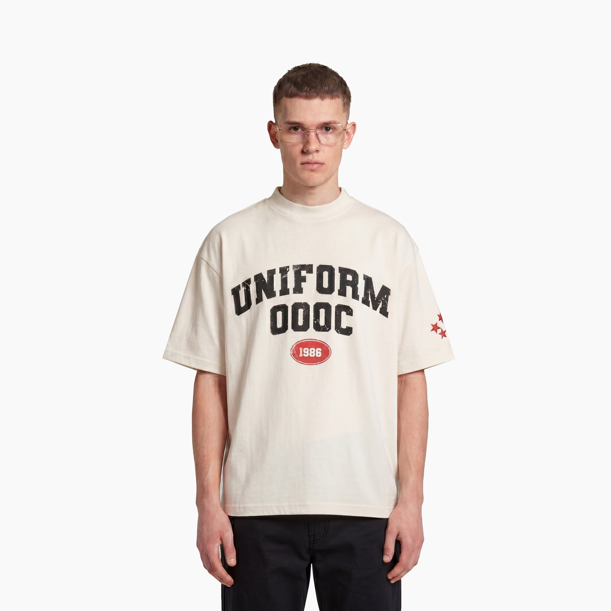 OOOC Uniform Printed T-Shirt – Bone White