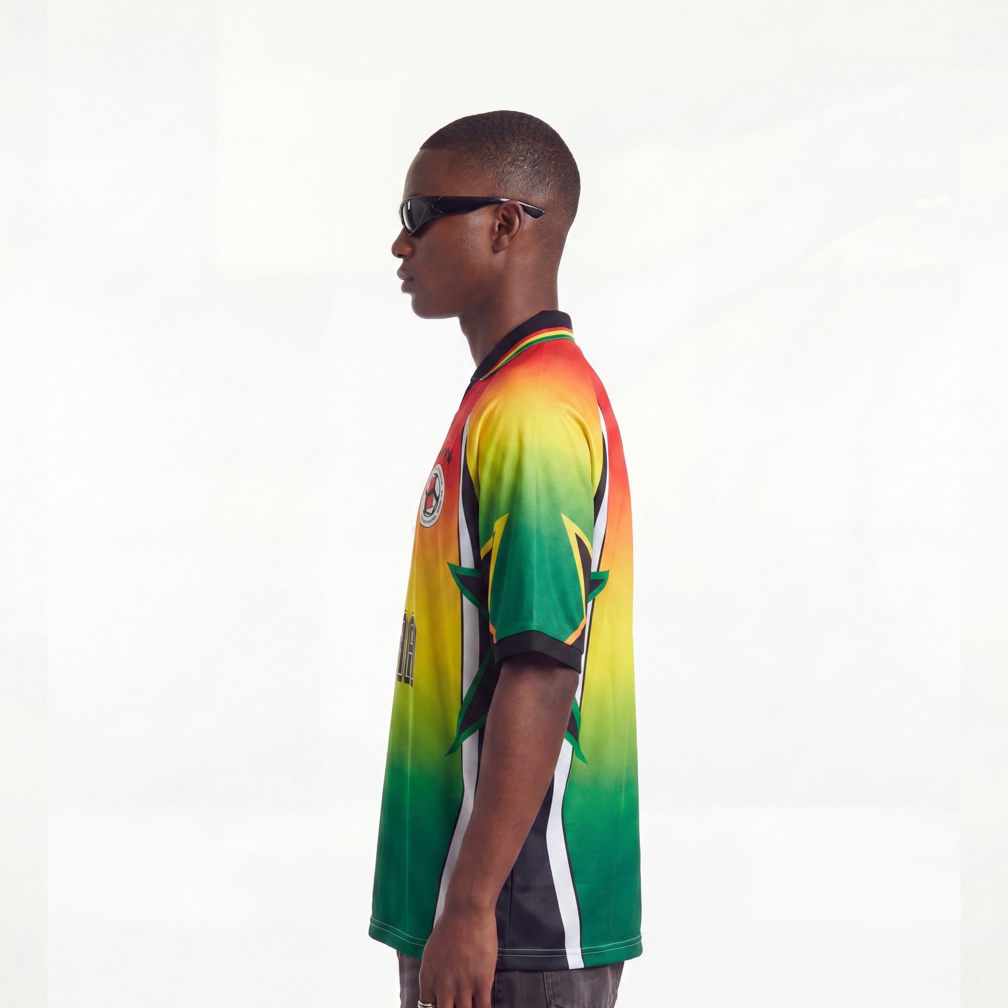 Football Polo-Neck T-Shirt – Royal Ghana Colours