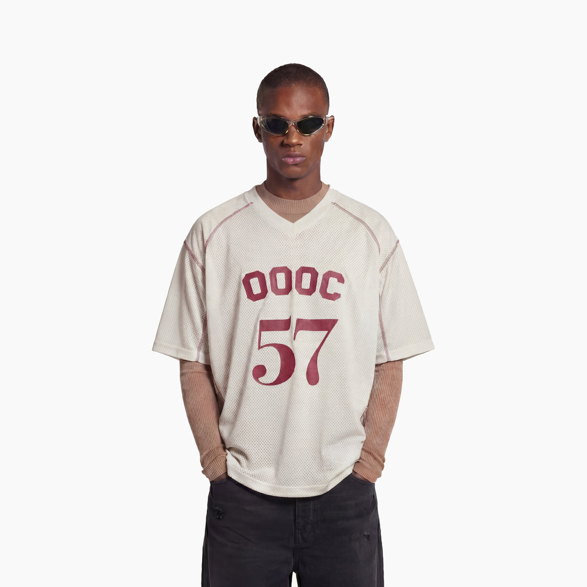 Glitch Mesh Oversize Top